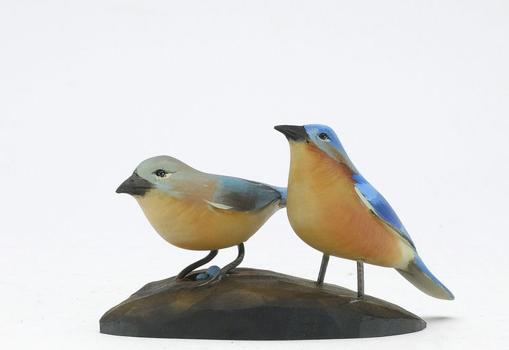Sean Sutton – Miniature Pair of Bluebirds – 2024