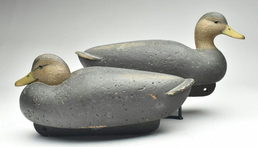 Keith Mueller – Pair of Oversized Cork Black Ducks – 2023