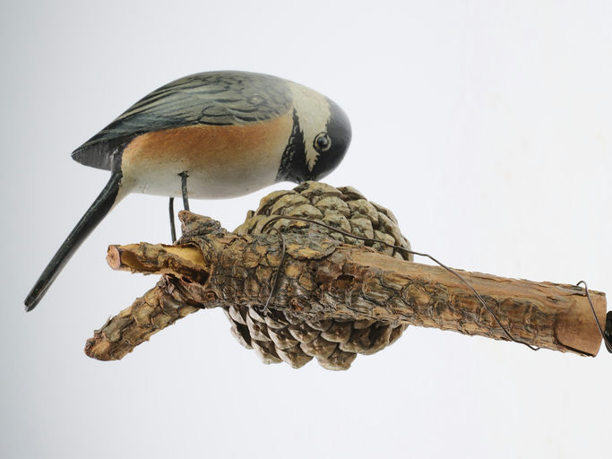 Elmer Crowell – Full Size Chickadee On Branch – 2024