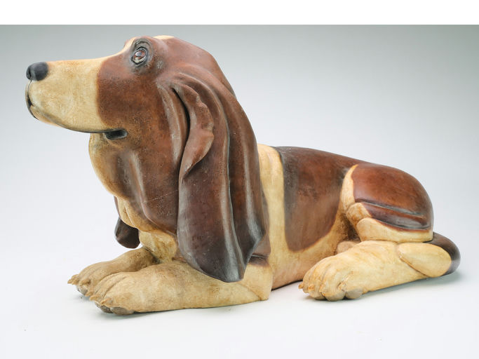 Frank Finney – A loveable full size hollow carved basset hound – 2024