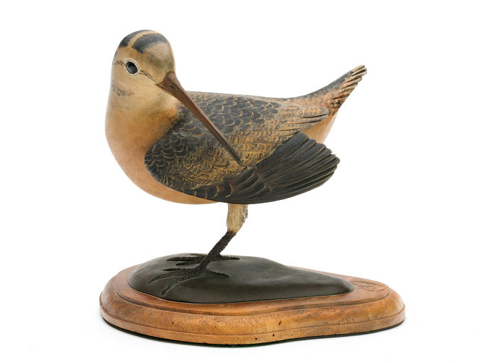 Frank Finney – Hollow Carved Preening Woodcock – 2025