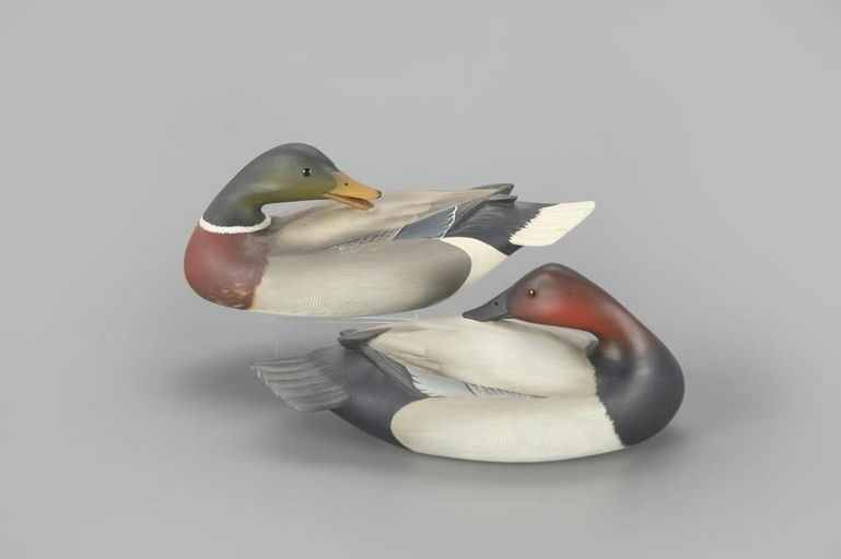 George Strunk – Two Miniature Preening Waterfowl – 2023