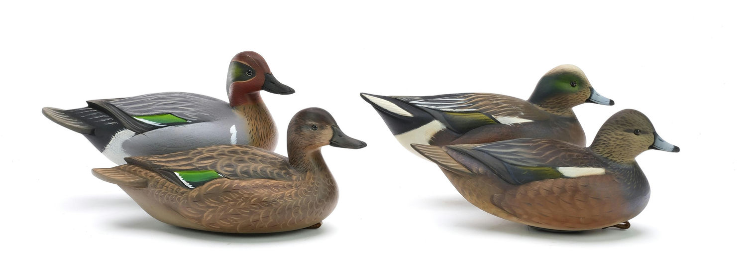 Sean Sutton – Two Miniature Pairs of Decoys – 2024
