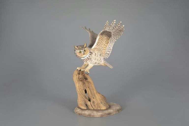 Wendell Gilley – Half-Size Flying Great Horned Owl – 2024