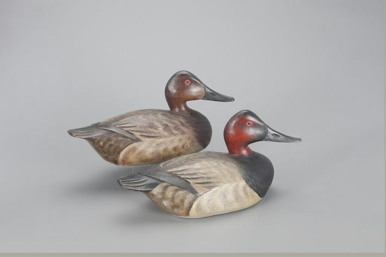 Elmer Crowell – Outstanding Raised-Wing Canvasback Pair – 2022