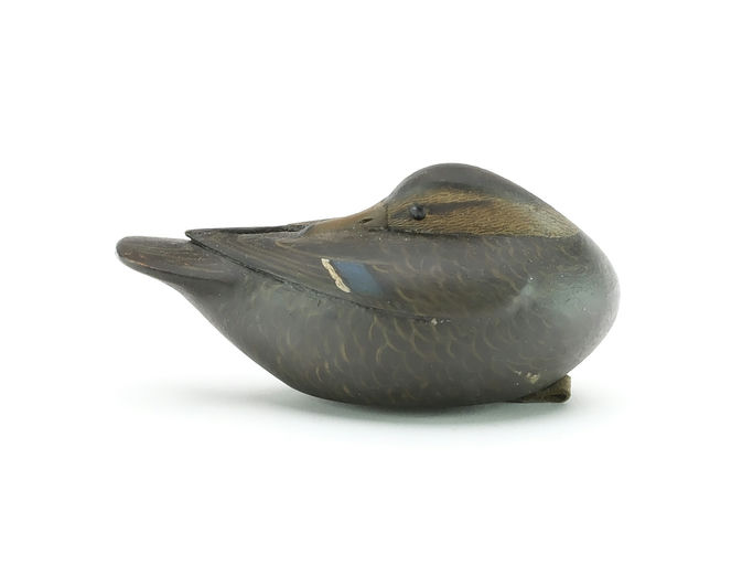 Mark McNair – Miniature Sleeping Black duck – 2024