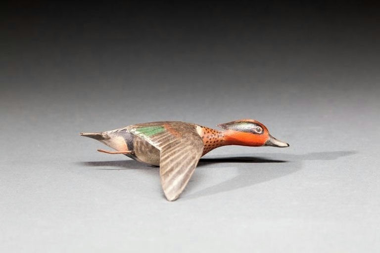 Elmer Crowell – Miniature Flying Green-Winged Teal – 2016