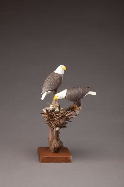 Allen J. King – Miniature Nesting Bald Eagle Pair – 2011
