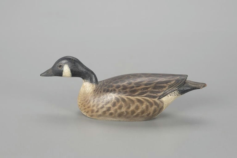 Elmer Crowell – Exceedingly Rare Miniature Swimming Goose Decoy – 2022