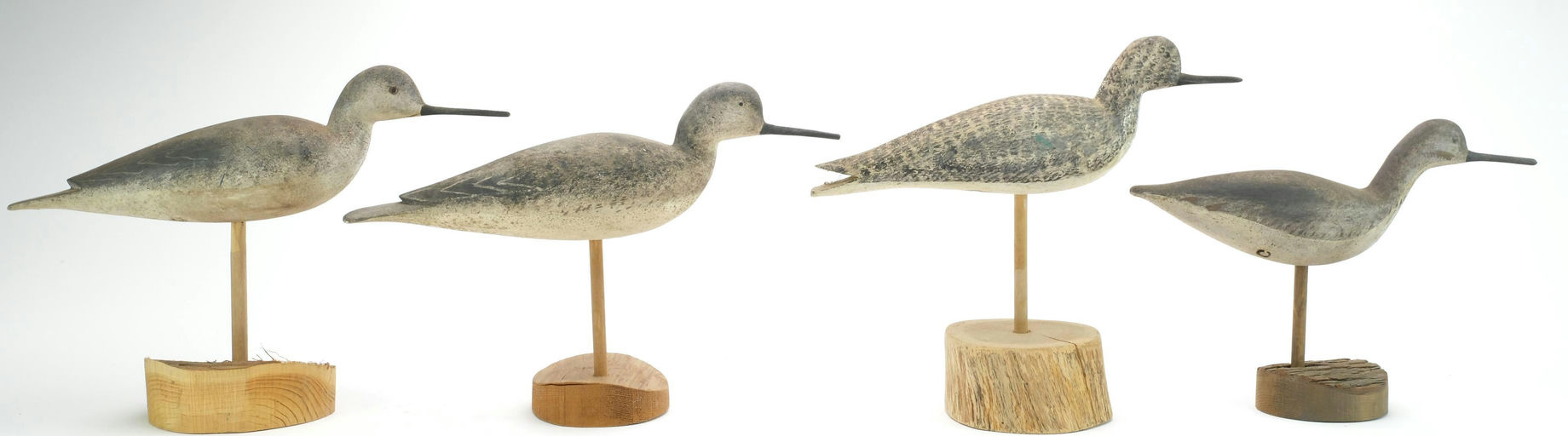 Hurley Conklin – Four Shorebirds All On Cut Out Bases, Largest – 2024