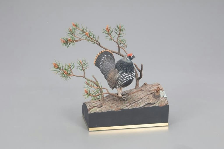 Pat Godin – Miniature Spruce Grouse on the Vermilion River – 2021