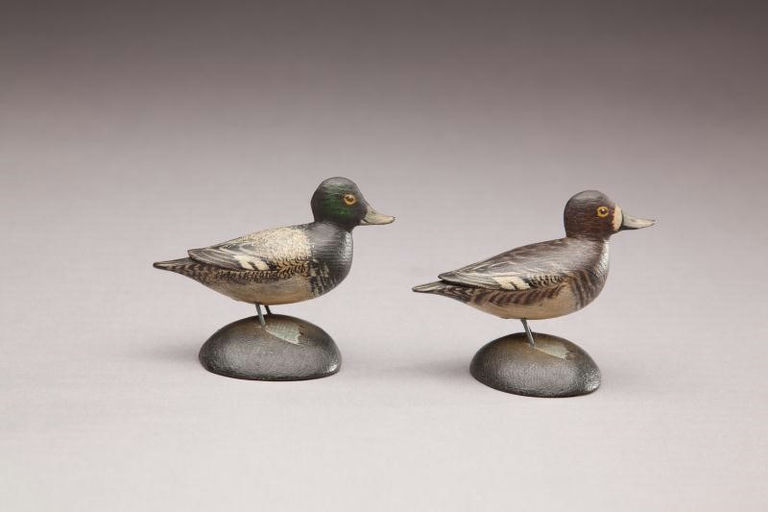 Elmer Crowell – Miniature Bluebill Pair – 2012
