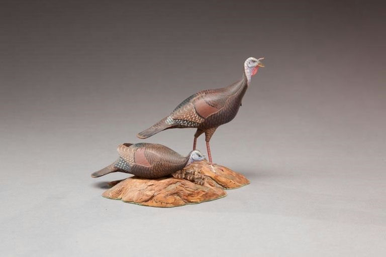 Allen J. King – Miniature Wild Turkey Family – 2013