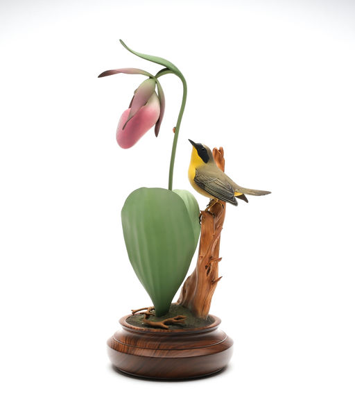 Oliver Lawson – Decorative Common Yellowthroat and Lady’s Slipper – 2025