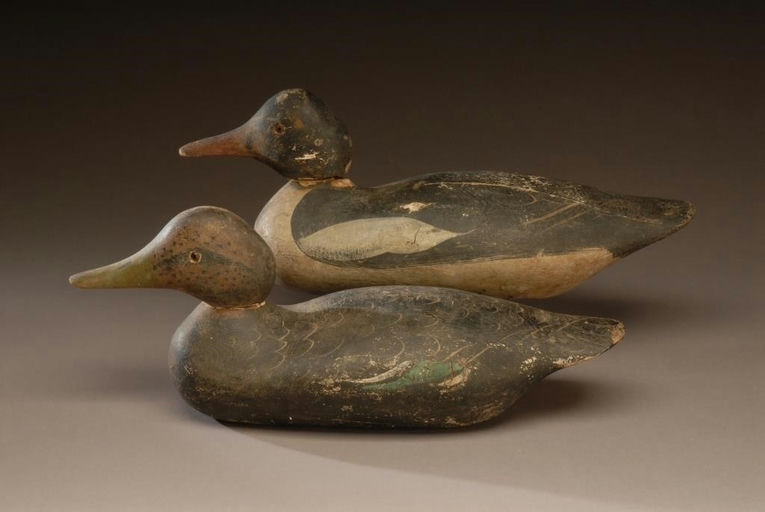 Mason Decoy Factory – Merganser Drake and Black Duck – 2008