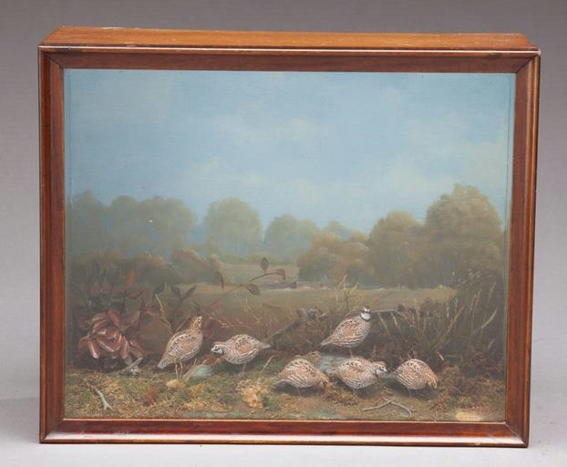 Allen J. King – Important Miniature Quail Diorama – 2013