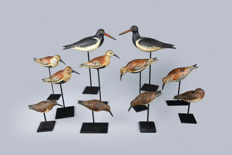 Ken Kirby – Eleven Shorebird Carvings – 2026