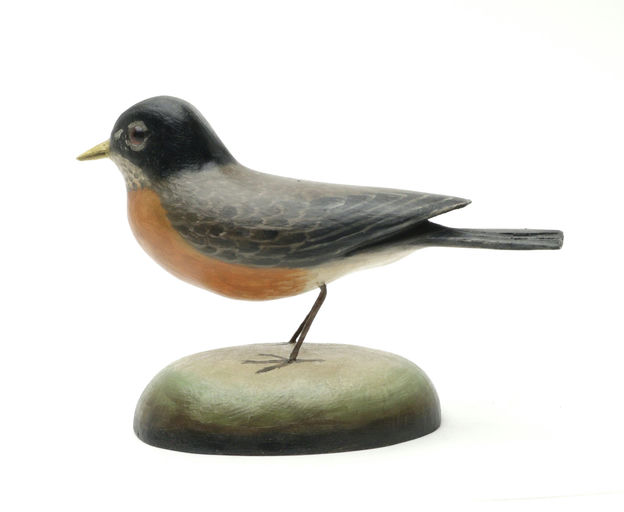Frank Finney – American Robin With Glass Eyes and Raised Wingtips – 2025