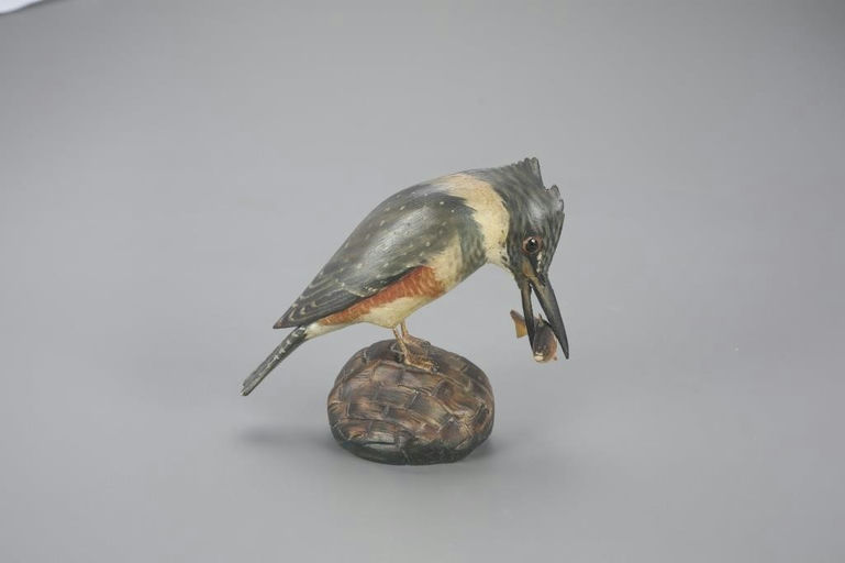 Elmer Crowell – Outstanding Kingfisher with Yellow Perch – 2023