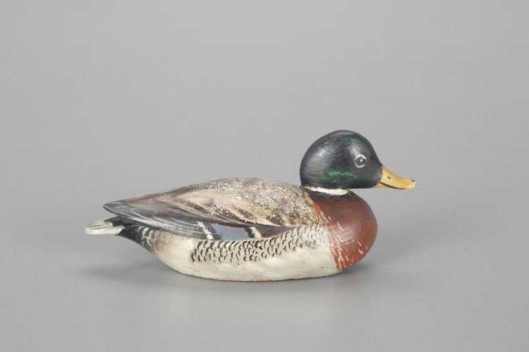 Elmer Crowell – Rare Miniature Mallard Drake Decoy – 2023