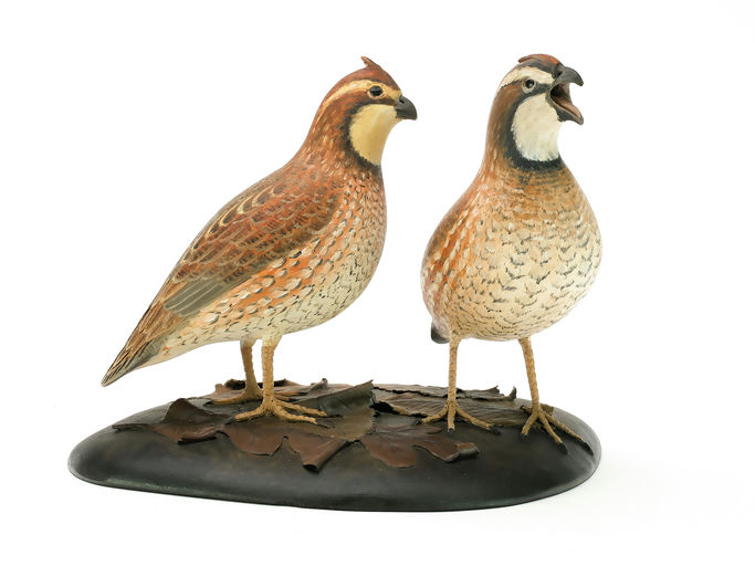 Frank Finney – Pair of full size standing quail – 2025