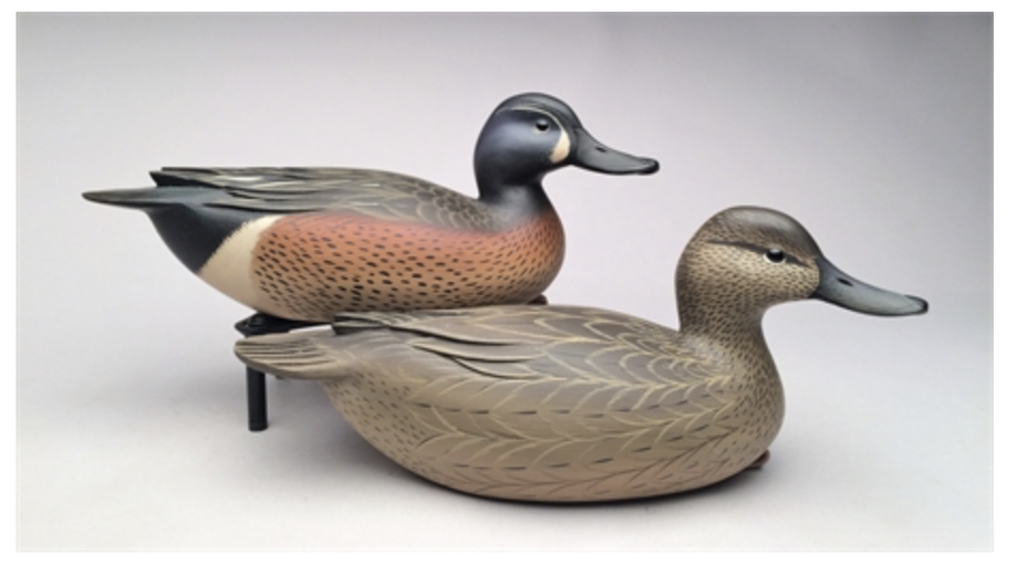 Sean Sutton – Pair of Hollow Blue Wing Teal – 2018