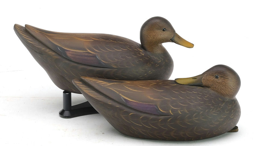 Sean Sutton – Miniature Pair of Black Ducks – 2024