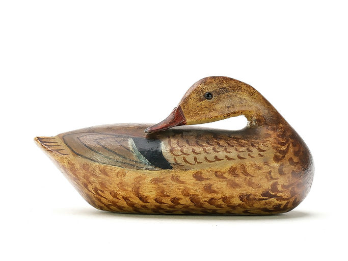 Charles Perdew – Miniature Preening Mallard Hen – 2025