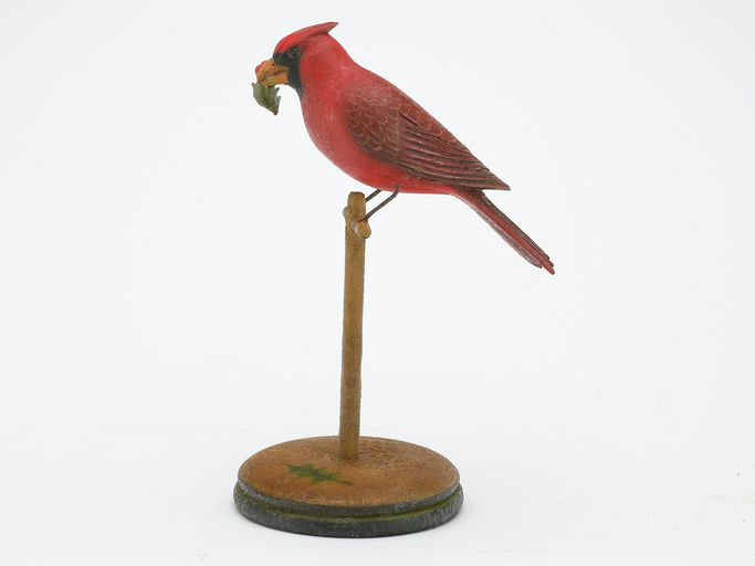 Frank Finney – Cardinal perched on mounted – 2024