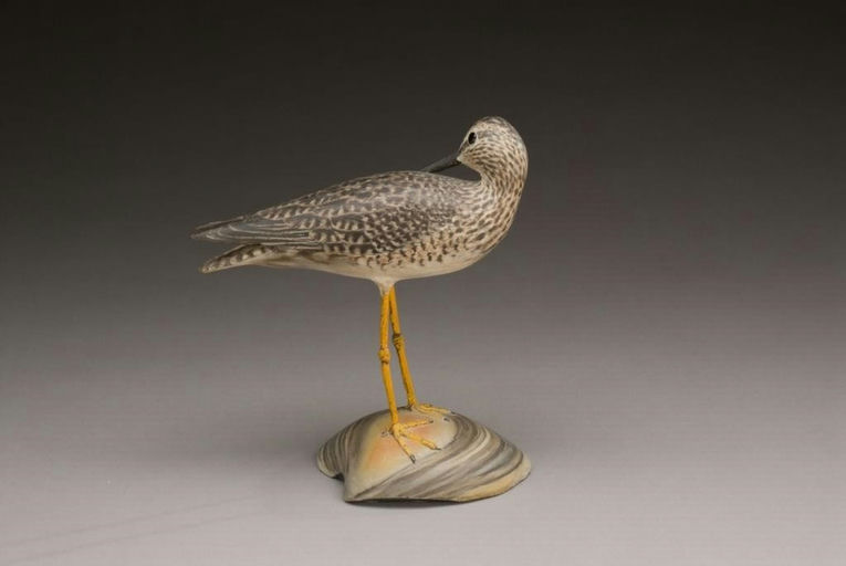 Elmer Crowell – Life-Size Preening Lesser Yellowlegs – 2009