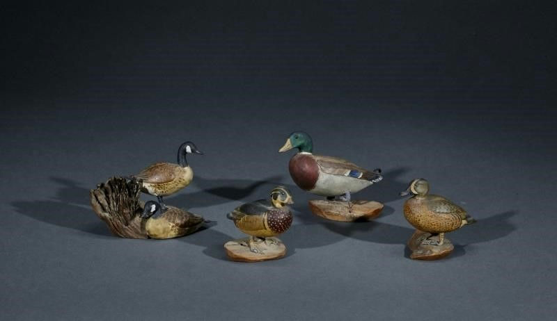 James Joseph Ahearn – Four Miniature Waterfowl Carvings – 2017