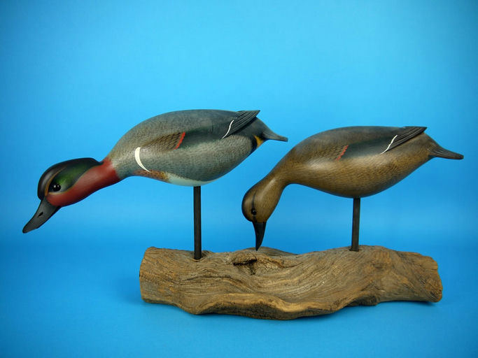 Rick Brown – Green Wing Teal Pair, – 2026