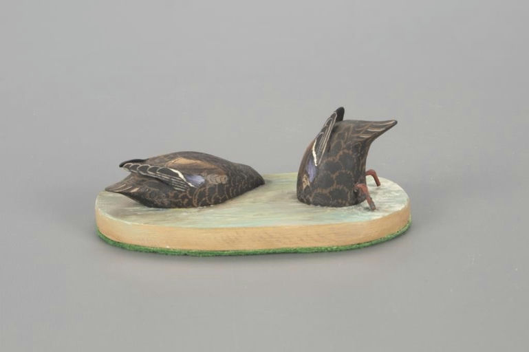 General Chester DeGavre – Miniature Feeding Black Duck Pair – 2022