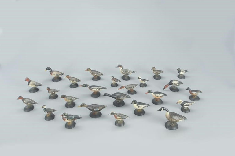 Elmer Crowell – Complete Set of Twenty-Five Miniature Waterfowl – 2022