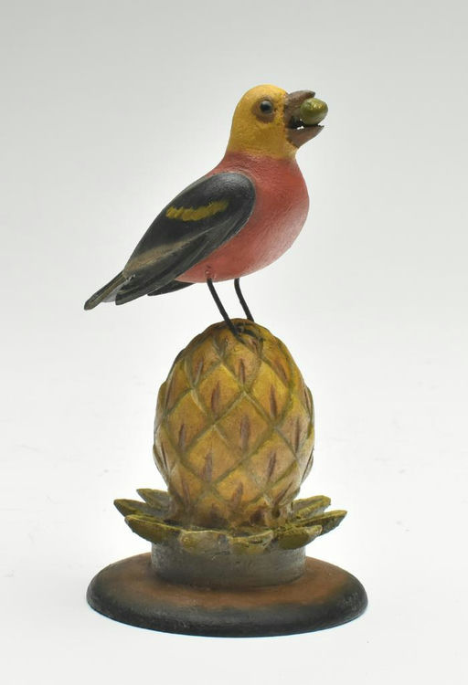 Frank Finney – Miniature parrot on a pineapple – 2023