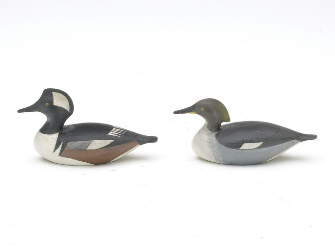 Joseph Lincoln – Miniature Pair of Hooded Mergansers – 2024