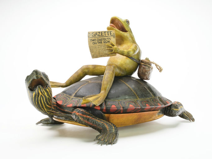 Frank Finney – Full Size Turtle and Bull Frog With Bag of Loot – 2025